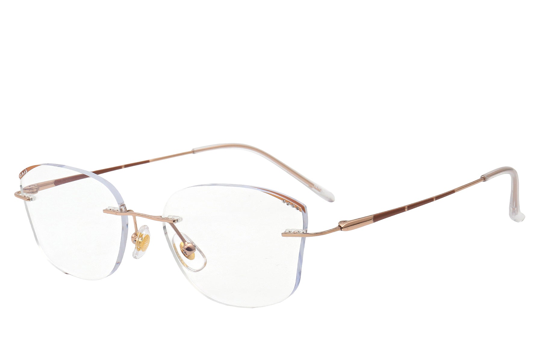 Butterfly butterfly-shaped rimless glasses - front view