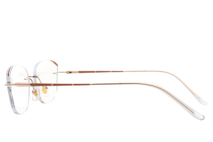 Butterfly butterfly-shaped rimless glasses - detail view