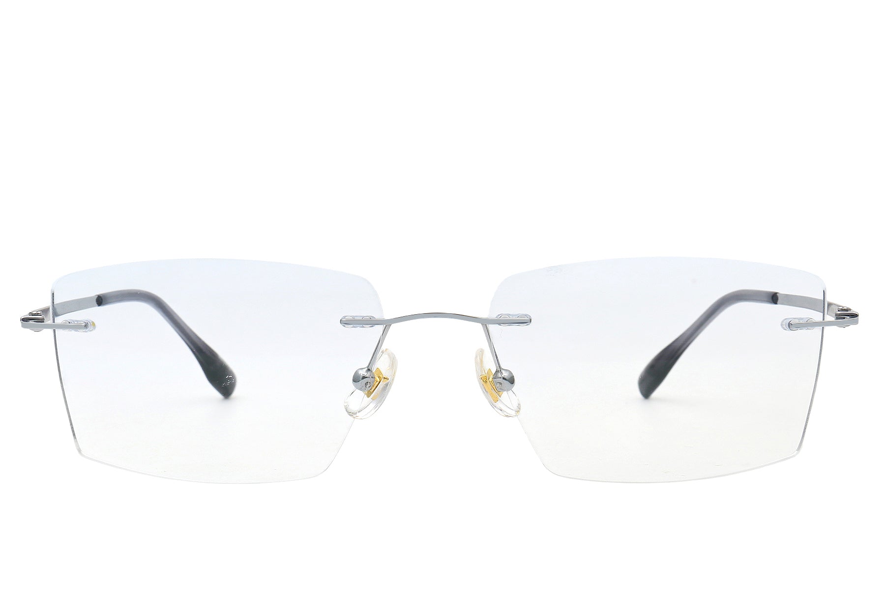 BluePearl blue rimless glasses - side view