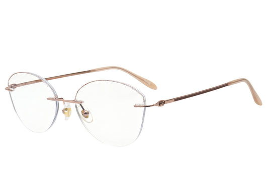 SoftGlow cat-eye rimless glasses - front view