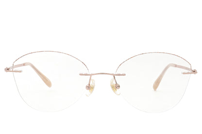 SoftGlow cat-eye rimless glasses - side view
