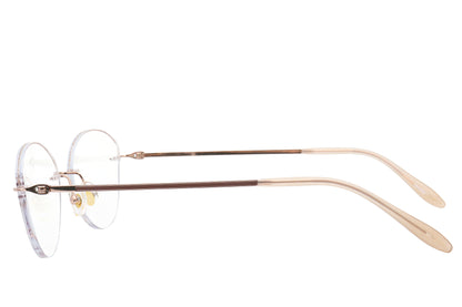 SoftGlow cat-eye rimless glasses - detail view