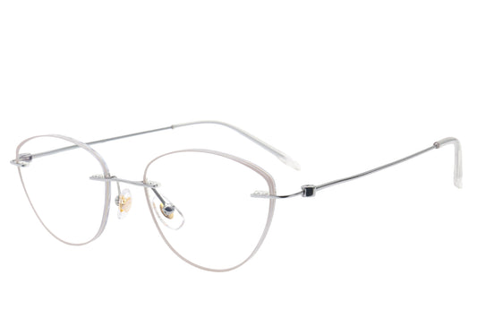ClearGrey transparent butterfly glasses - front view