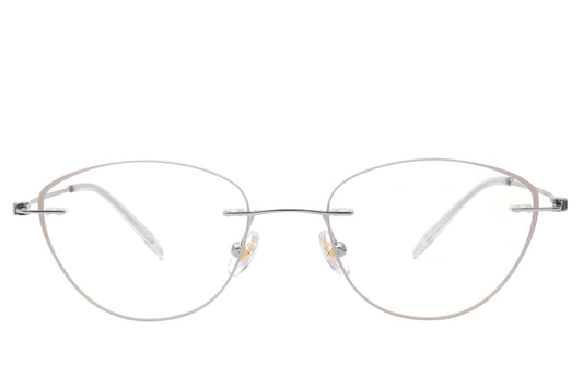 ClearGrey transparent butterfly glasses - side view