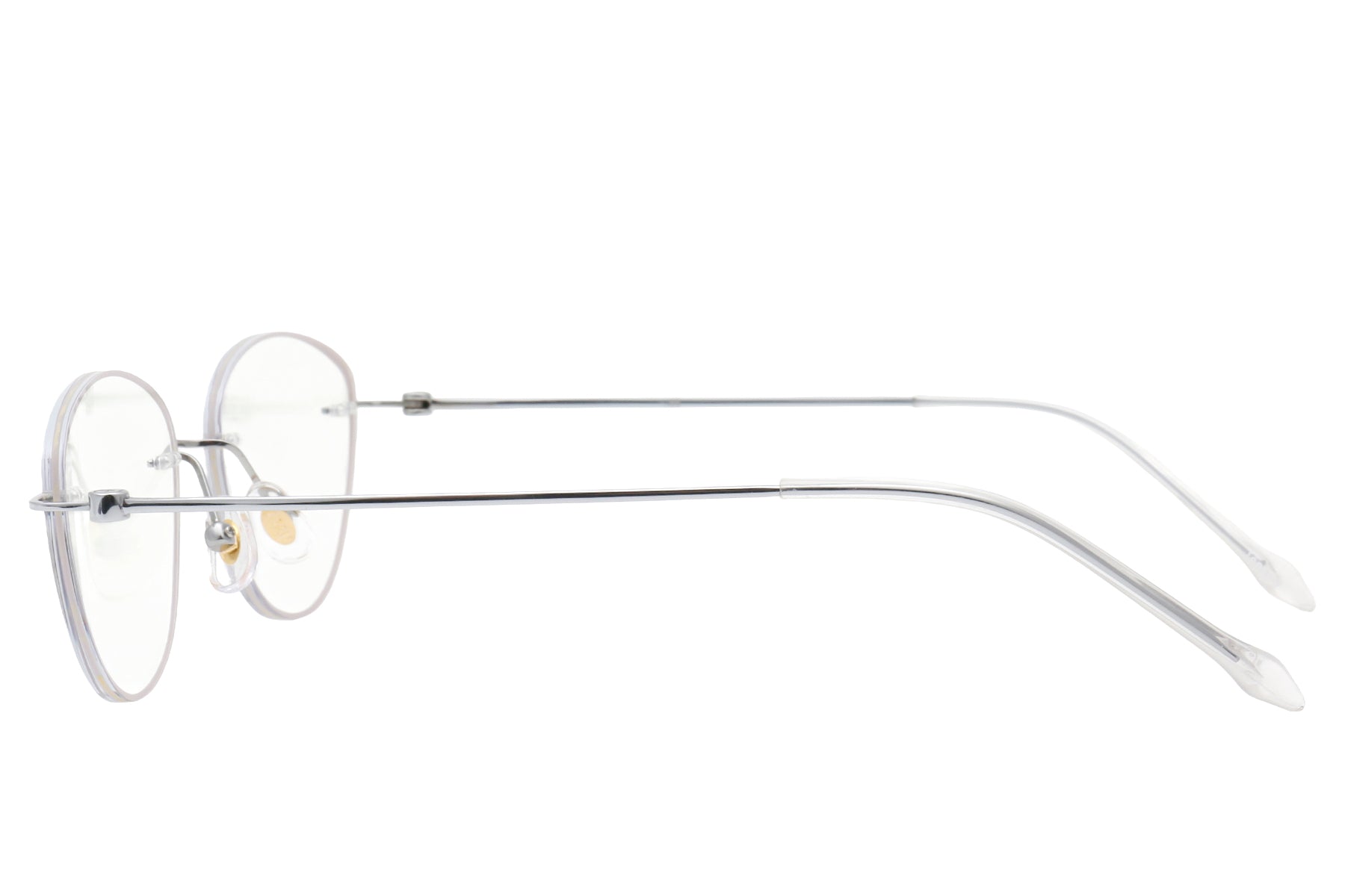 ClearGrey transparent butterfly glasses - detail view