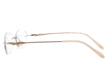 Diamond crystal rimless glasses - detail view