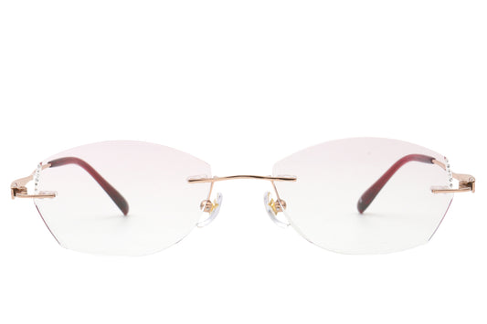 Wine wine red rimless glasses - side view