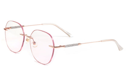Glint Eyeglasses Frame - Minimalist Pink Shimmer
