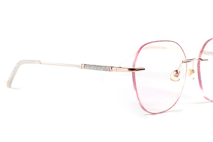 Glint Eyeglasses Frame - Minimalist Pink Shimmer